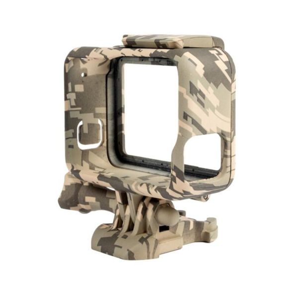 Side-Opening Camouflage Standard Border Frame Protective Housing Case Shell With Tripod Adapter Screw For GoPro Hero 5