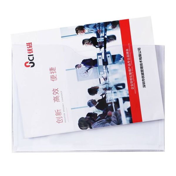 Vertical Horizontal Magnetic Document Holder Pvc Laminated Box File Screen Printing