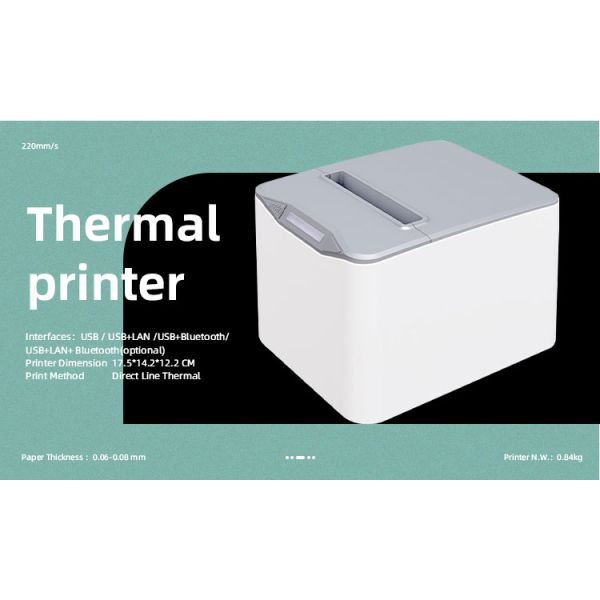 72mm Print Width Mini Direct Thermal Receipt Printer for Desktop Pos Wireless Android Printer