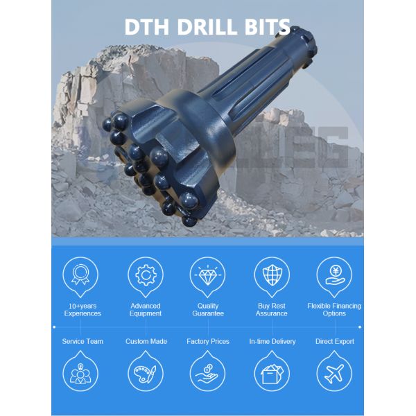 Mining DTH Hammer Button Bits DTH Drilling Rod Couplings Drill Tools for Hard Rock Drilling