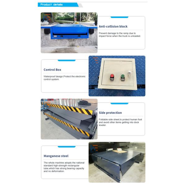 Mechanical Dock Door Levelers Workshop Automatic Dock Plate 25000-40000LBS Safe Design Capacity