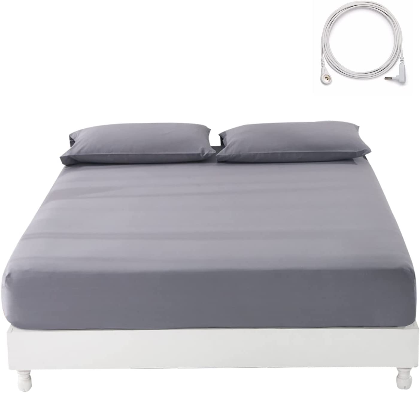 Grounding Bed Sheet Earthing Flat Fitted Bedding for King Queen Full Single Sizes Safety Product for Better Sleep
