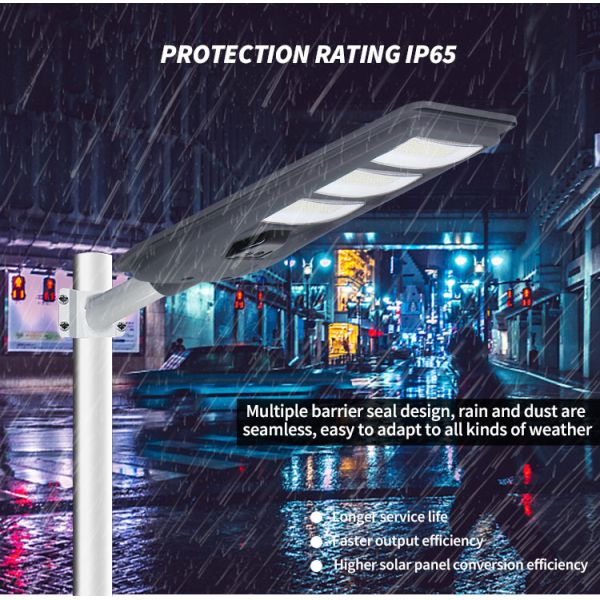 200W Solar Power Human Body Induction High-Brightness Illumination Durability and Protection LED solar streetlight