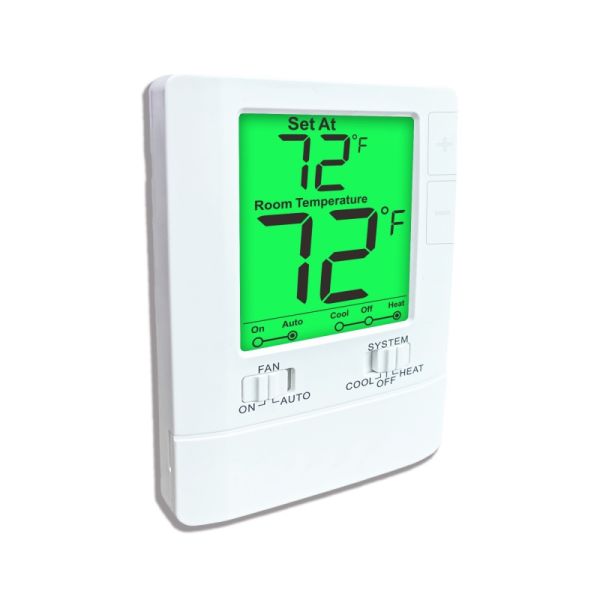 Compressor Delay Protection 5 Minutes Wired Temperature Controller simple thermostat Providing Physical Dimensions 86mm W 125mm H 27mm D For