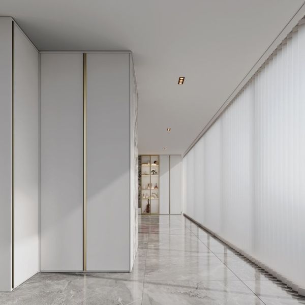 Contemporary Balcony Storage Cabinet Stainless Steel With LED Lighting