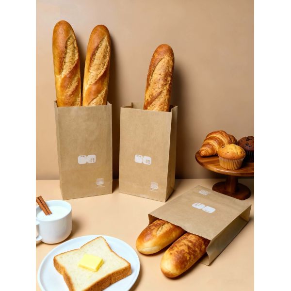 Customized Kraft Paper SOS Bread Bag - Eco-Friendly & Versatile Bakery Packaging Bakery Bag Bread Bag Food Bag Take Away Bag