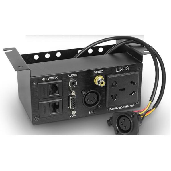 250V Under Desk Power Strip , Table Bottom Lifting Side - Mounted Desktop Information Box