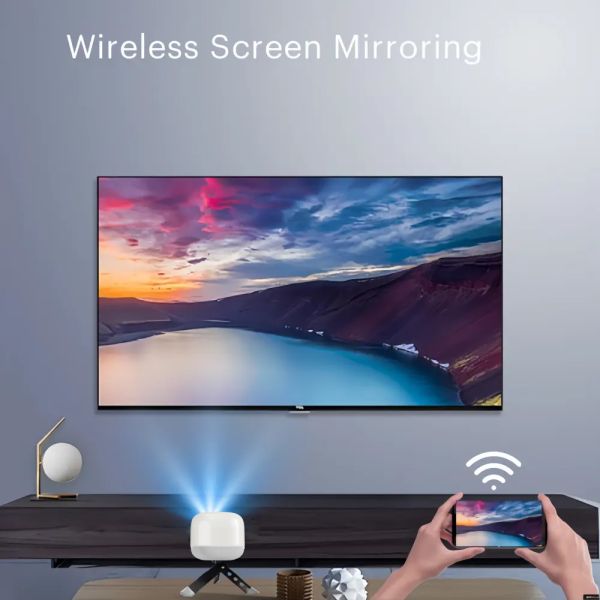 FLYIN M2 Android mini square DLP projector portable with built-in battery 4K outdoor camping proyector