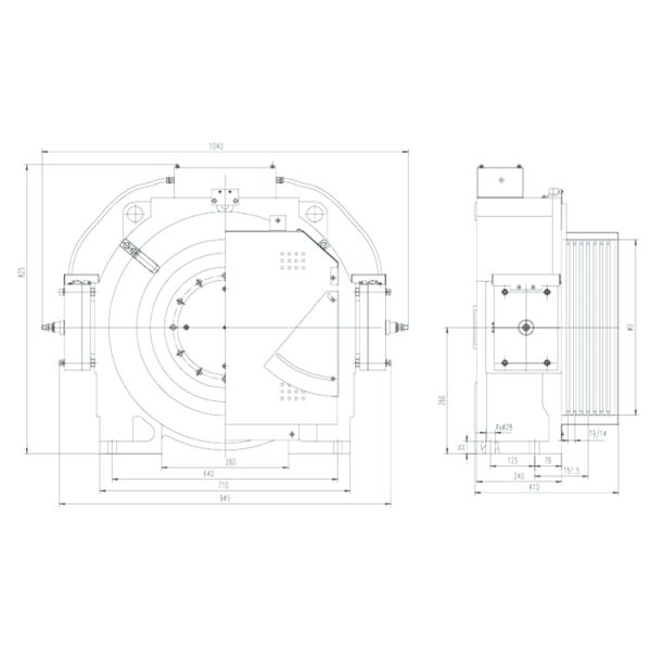 DC 110V 30 Poles Passenger Elevator Gearless Motor Elevator Brakes