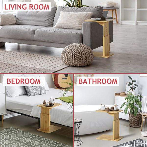 Sofa Side Table Bedside Living Room Bedroom Space Saving End Computer Rack