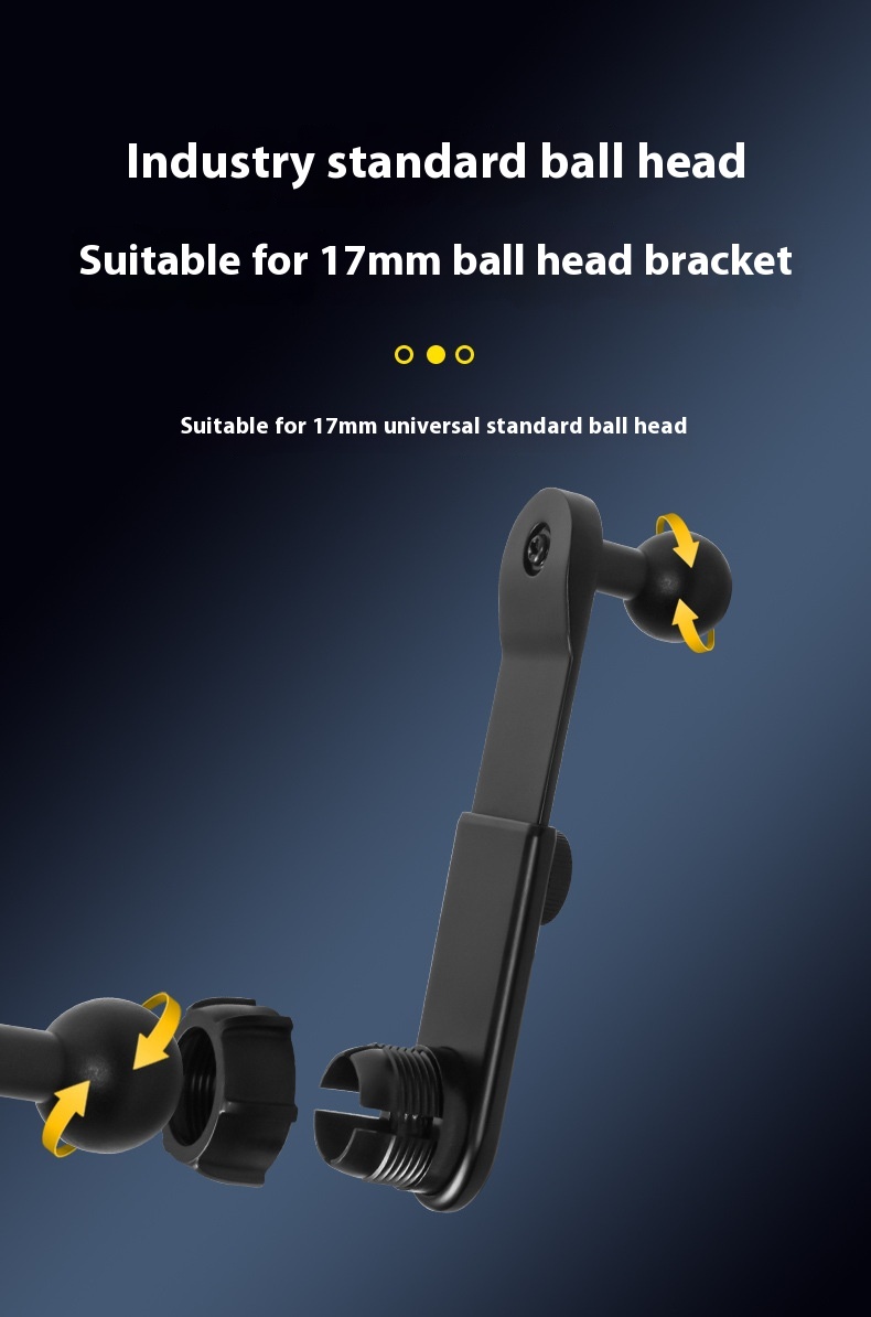 For Adjustable 17mm Ball Head Car Mount Bracket Telescopic Universal Navigation Extension Rod Universal Accessory for Navigation