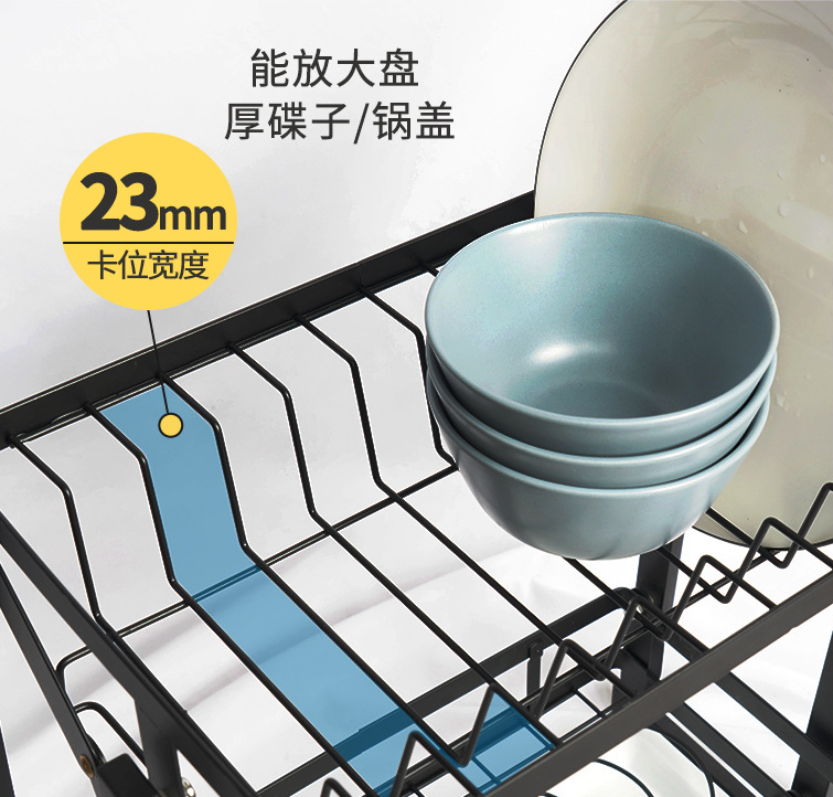 Rustproof 30KG Loading 3 Tier Stainless Steel Dish Drying Rack Foldable