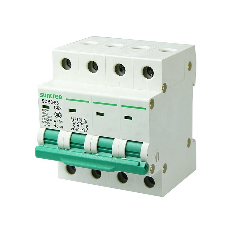 Overload 4.5KA SCB8-63 C45 C20 AC MCB Switch