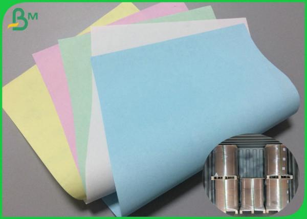 3 Part Carbonless NCR Printing Paper With Light Blue Pink Green Color 