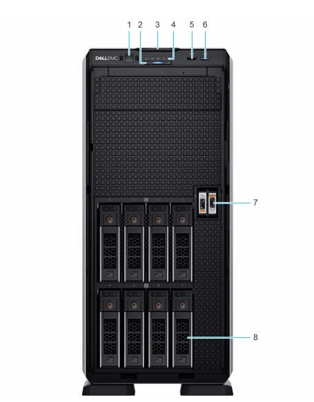 Dell PowerEdge T550 Tower Server with 16 DDR4 DIMM Slots