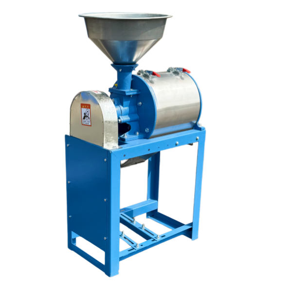 Flour Mill Machine front view showing grinding mechanism