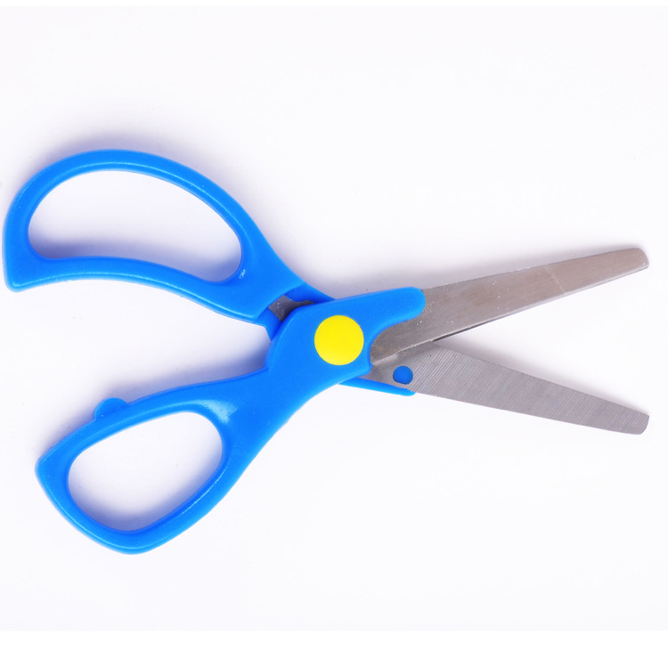 5 inch safe plastic handle DIY scissors student scissors
