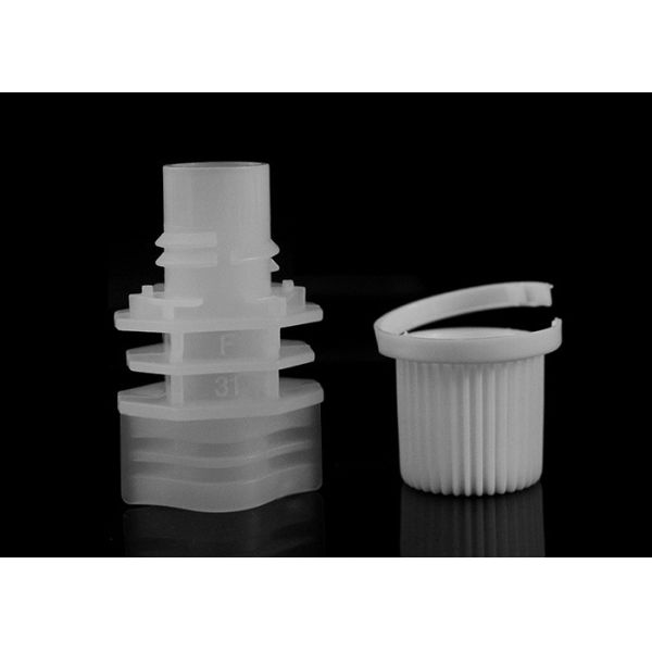 10.5mm Outer Diameter Burglarproof Plastic Spout Caps Corner On Paste Doypack