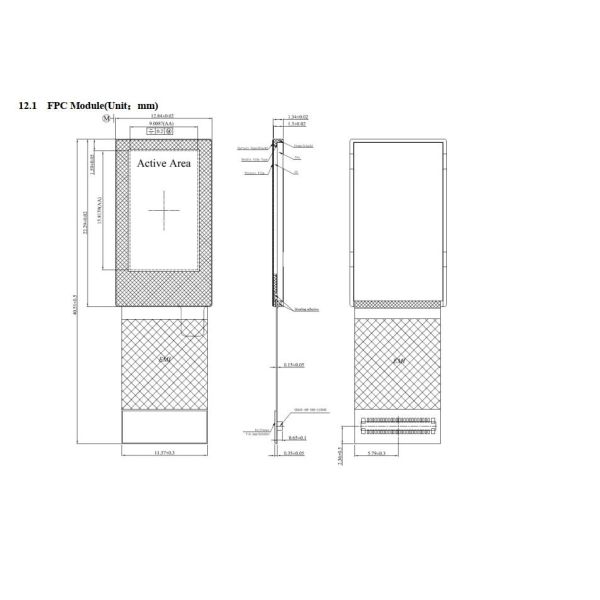 Sunlight Readable 0.71 Inch AMOLED Module , 1920X1080 With MIPI+IIC Interface