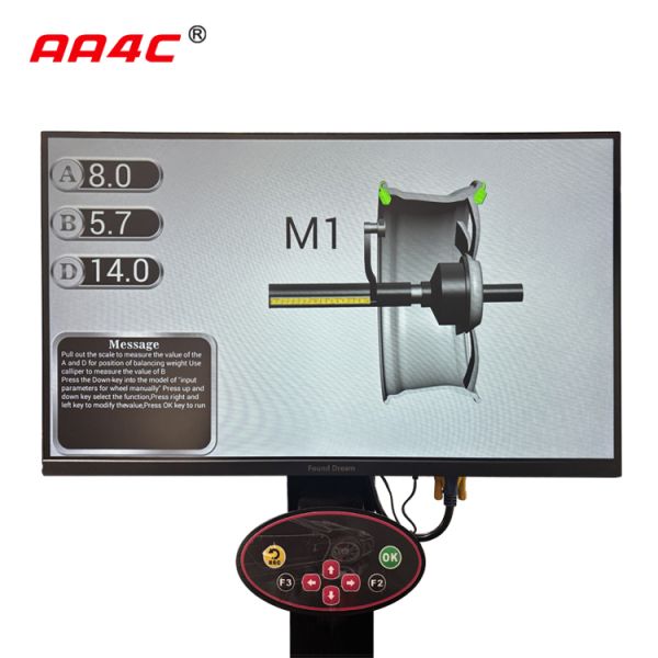 AA4C full automatic wheel balancer with automatic electromagnetic brake AA-WB936A 10"-24"
