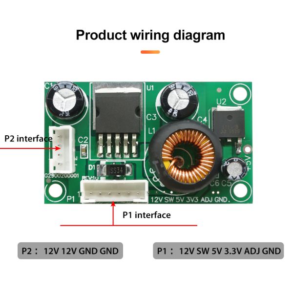 CA-1233 12V to 5V to 3.3V voltage conversion module BENQ power supply module