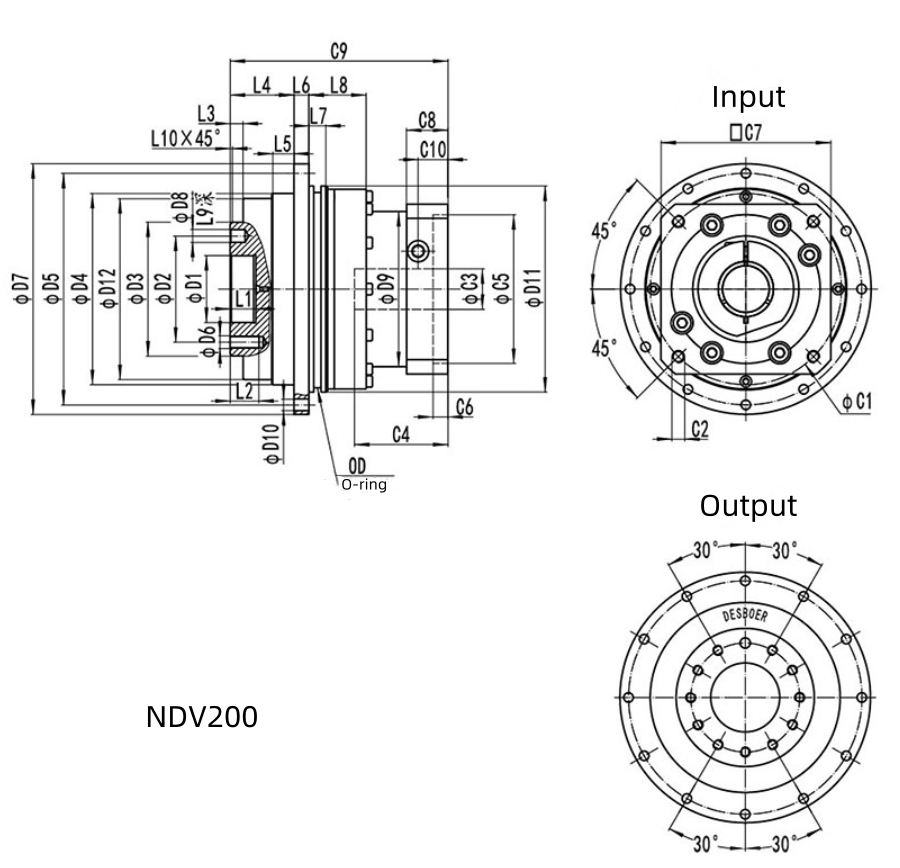 ND Series Planetary Reduction Gearbox Speed Reducer High Torque