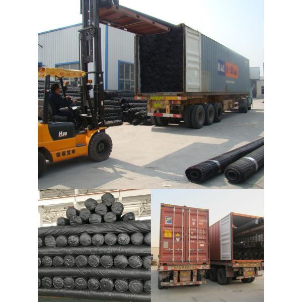 Width 5.2M Roadbed Soft Soil Layer Reinforcement Polyester Geogrid BX Grid For Highway Foundation