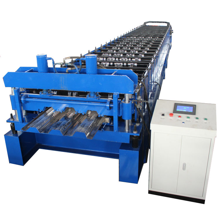 Galvanized Steel Hydraulic Cutting Floor Deck Roll Forming Machine Cold
