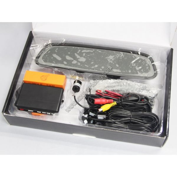 4.3 inch Rear view mirror Visual parking sensor CRS9437 with Reversing Camera and Sensors