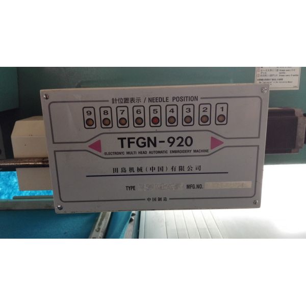 20 Heads 9 Needles Used Tajima Embroidery Machine Computerized Operation
