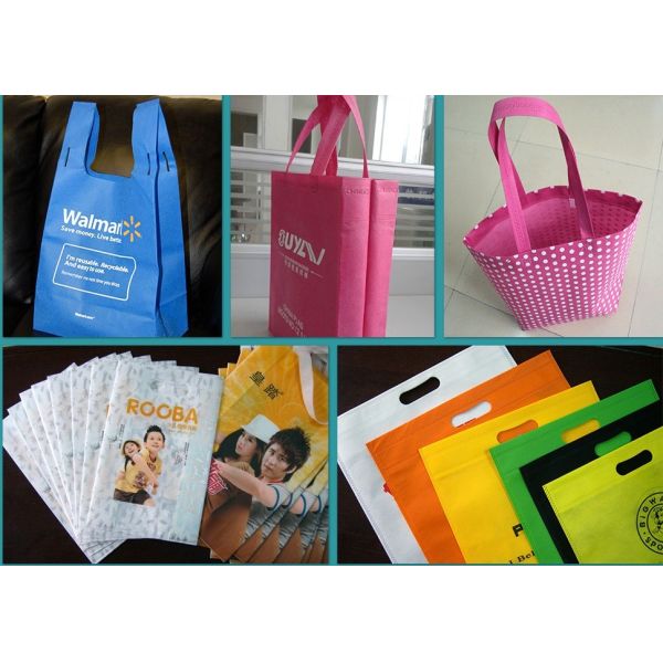 Auto Handle Adjust Non Woven Box Bag Making Machine / Production Speed 40 - 100pcs/Min