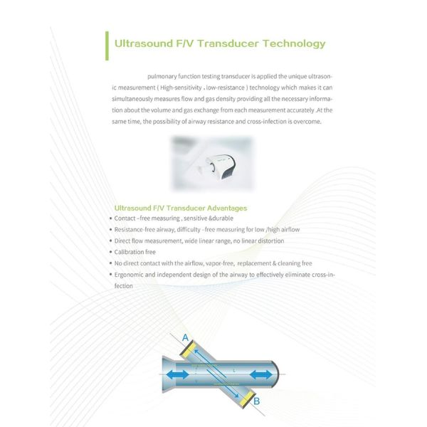 Portable Medical Electronic Digital Lung Spirometer / Pulmonary Function Analyze Test Machine