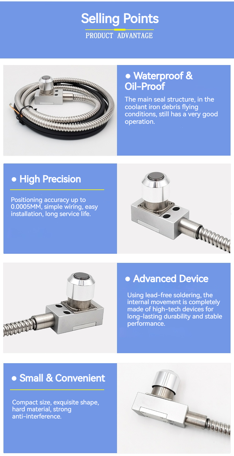 MP13-10 CNC Tool Setter Broken Blade Detection Sensor with 10MM Counterface Diameter for CNC Engraving Milling Machine