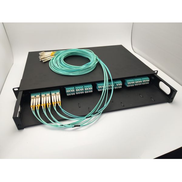 MPO-LC Black Rack Mounted Cold Rolled 96 Port Mpo Cassette Patch Panel