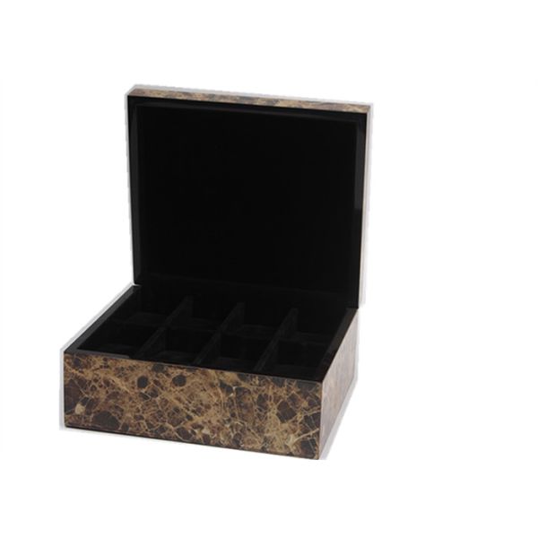 8 Slots Watch Storage Box UV Coating / Embossed Logol Environmentally Friendly