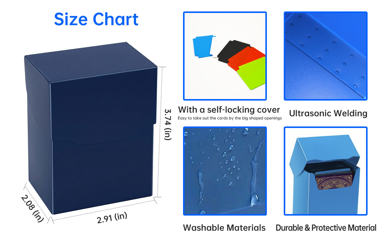 Deck Trading Card Storage Box Plastic Custom Postcard Box