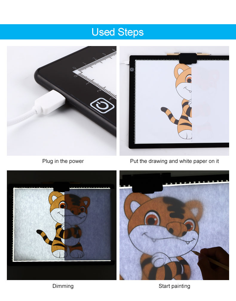 A3 Size Drawing Projector Panel Box LED Writing Tracing Board Thin Translucent Led Light Pad