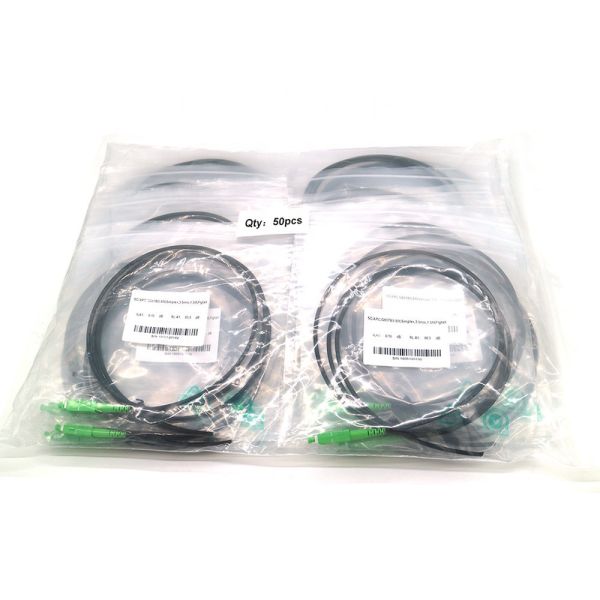Double Sheath SC APC Fiber Optic Pigtails FTTH G657B3