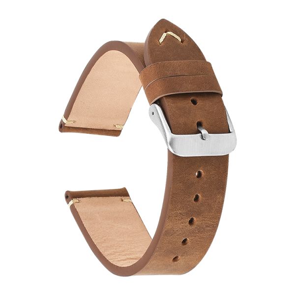 Quick-release Two-piece Leather Strap