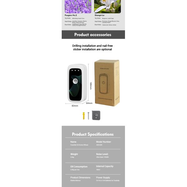 Commercial Hotel SPA Aroma Diffusers 168ML Eco Friendly Aromatherapy Diffuser Electric