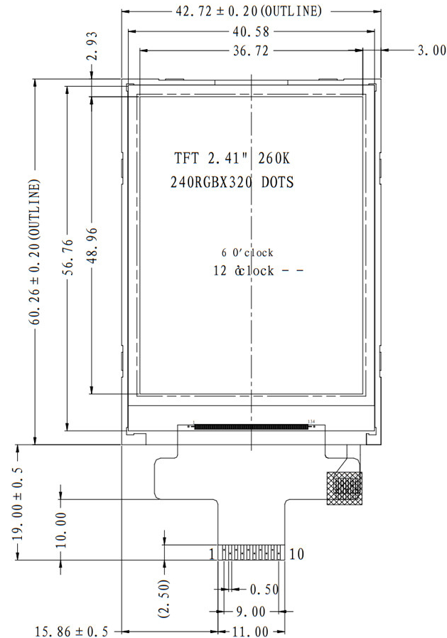 2.4 Inch TFT LCD Display with 240x320 Resolution QVGA and SPI Interface