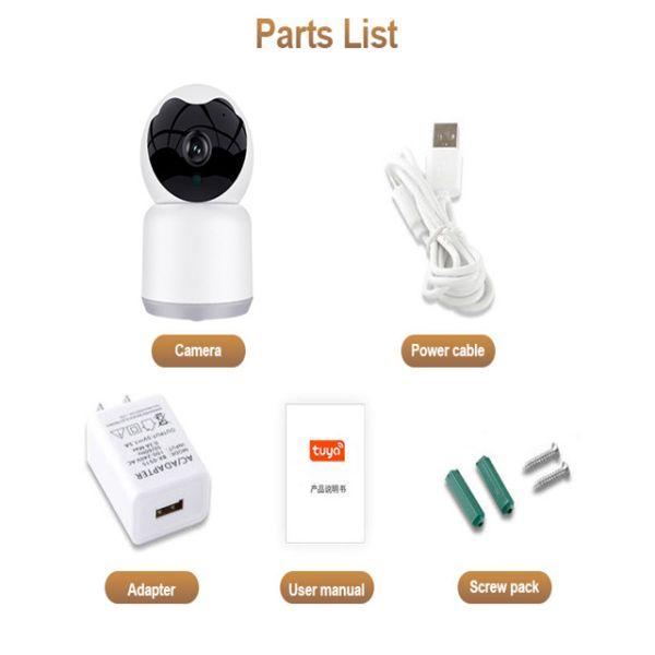 Tuya Smart Camera WIFI Wireless Home Security Camera IR Night Vision Two Way Audio Baby Monitor