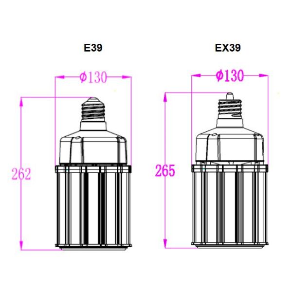 UL 2G 5000K 13000LM E39 Base Corn Cob Led Light Bulbs