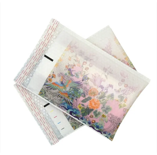 Decorative Floral Bird Pattern Waterproof Self Sealing Bubble Mailing Bag For Packaging