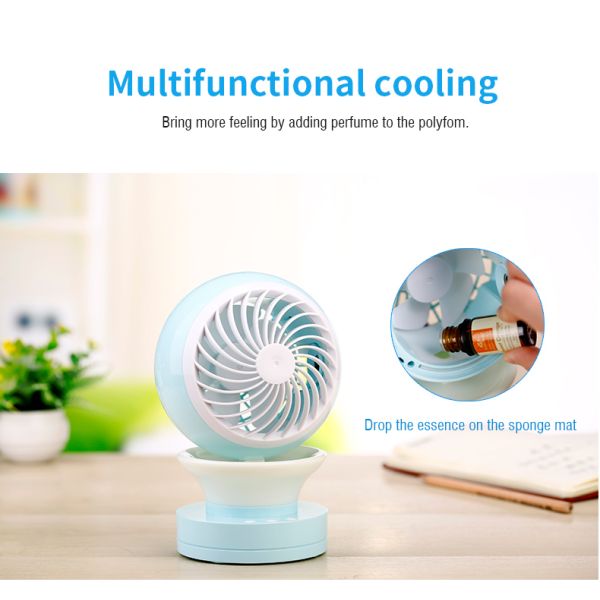 Mulit-function Extremely Mini Cool Fan Strong Wind Spray Mist Dual Speed Night Light Humidifier Beauty GK-CF02