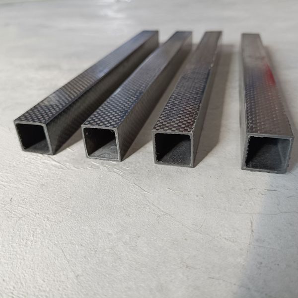 100% 3K Braided Carbon Fiber Rectangular Tube Unidirection Weave