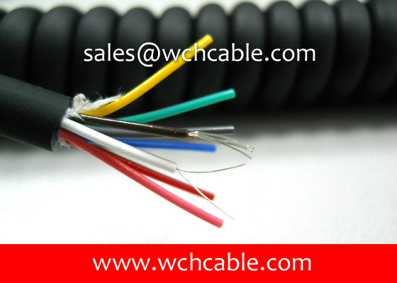 Precision Microcontroller Spiral Cable UL AWM Style 20375, Rated 105C 300V Cable Flame