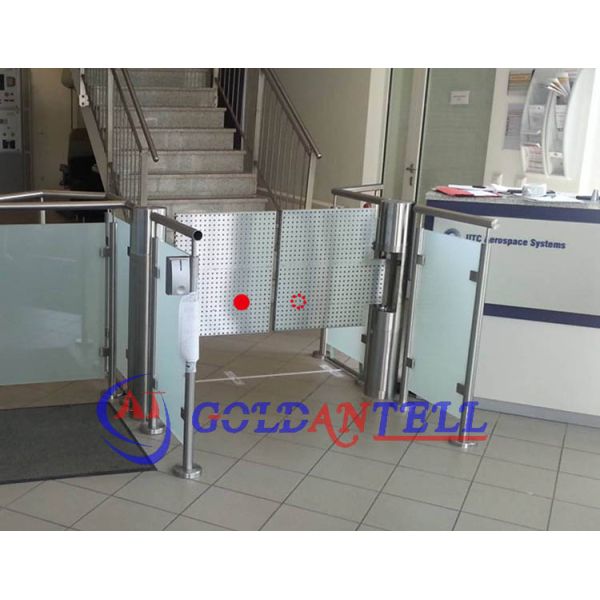 Anti Tailgating SS316 Cylindrical Swing Turnstile RS485