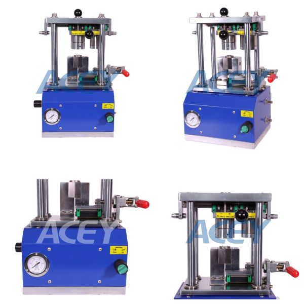 Pneumatic Cylindrical Battery Sealing Machine For Lab Cell Crimping