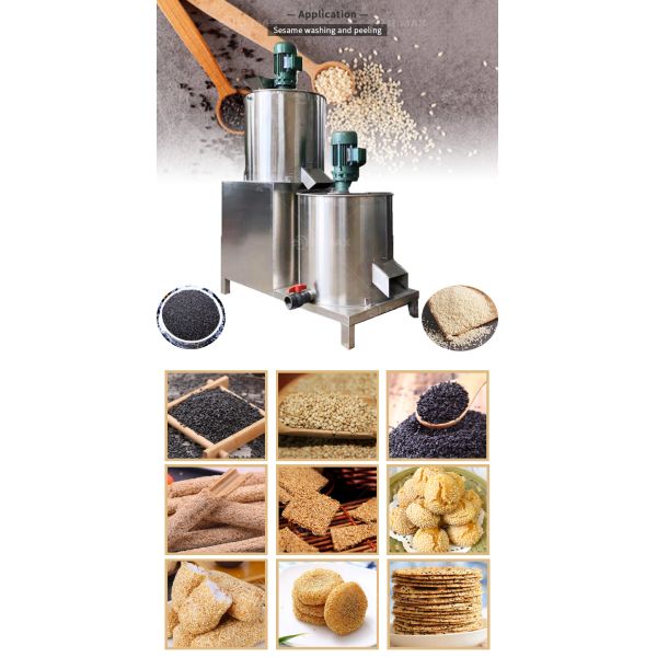 High Peeling Efficiency Sesame Seed Peeler Hulling Machine for Your Processing Needs